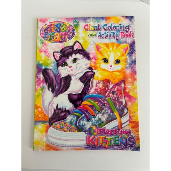 Set‎ of 2 Lisa Frank Coloring and Activity Book Playtime Kittens Rainbow Rockers - Picture 1 of 7